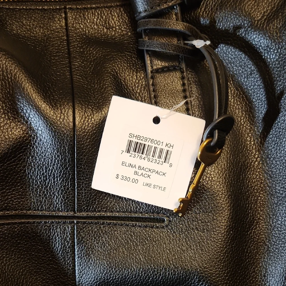 Fossil Black Leather Briefcase